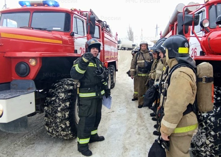 В Вольске тушили условный пожар на местном молокозаводе