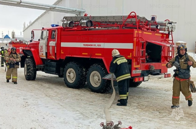 В Вольске тушили условный пожар на местном молокозаводе